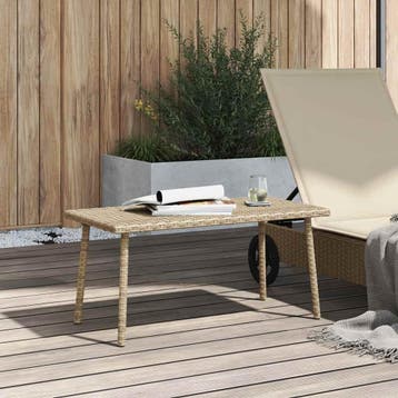 vidaXL Tuin salontafel rechthoekig 80x40x37 cm poly rattan, Tuin en Terras, Verzenden, Nieuw