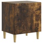 vidaXL Nachtkastje Gerookt eiken 43 x 34,5 x 50 cm Bewerkt, Huis en Inrichting, Slaapkamer | Nachtkastjes, Minder dan 45 cm, Verzenden