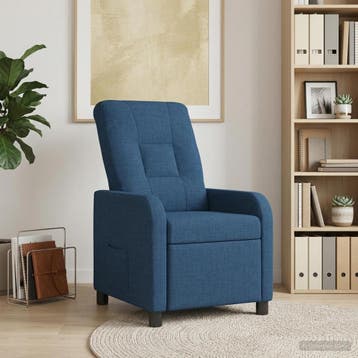 vidaXL Relaxfauteuil Blauw Stof, Huis en Inrichting, Verzenden, Nieuw