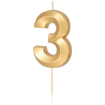 Cijferkaars Goud Metallic #3, Verzenden, Nieuw