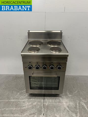 RVS MBM 4 Pits Elektrisch fornuis met oven 400V Horeca, Ophalen of Verzenden, Gebruikt