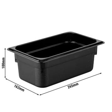 GGM Gastro | (12 stuks) Polycarbonaat GN-bak GN 1/4 - zwart, Verzenden
