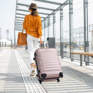 Trolley Reiskofferset / Kofferset Rome - 4-delig - Rosa - AB, Verzenden, Nieuw
