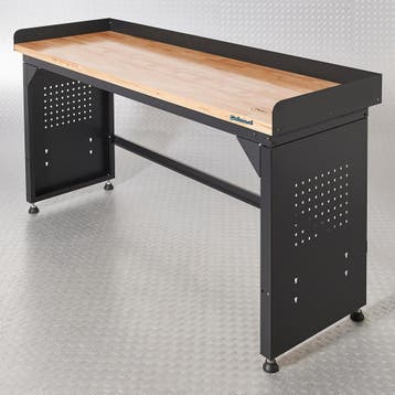 Datona Werkbank PRO - eiken werkblad - 200 cm - zwart -, Ophalen of Verzenden, Nieuw