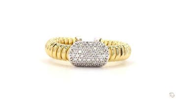 Ring - 18 karaat Geel goud - 0.23ct. tw. Diamant, Nieuw