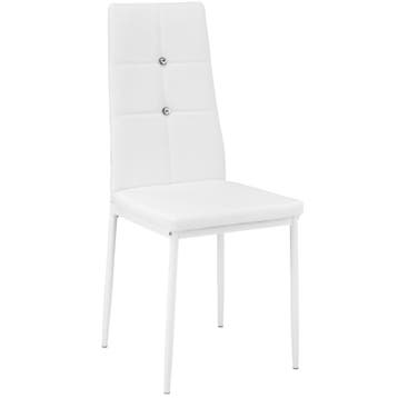 Eetkamerstoelen, kunstleer met strass steentjes, Verzenden, Nieuw