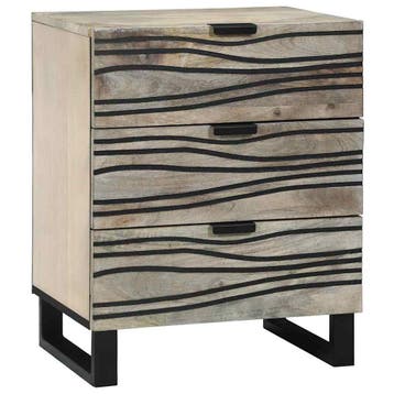 vidaXL Nachtkastje Wit 50 x 33 x 62 cm Bewerkt hout, Minder dan 45 cm, Verzenden, Nieuw, 55 tot 70 cm