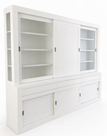 Buffetkast wit Schagen 300 x 240cm dichte middendeur, Ophalen of Verzenden, Nieuw