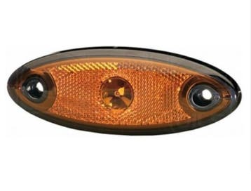 Hella Zijmarkering LED Ovaal Opbouw Oranje-Zwart Frame, Caravans en Kamperen, Camper-accessoires, Ophalen of Verzenden, Nieuw