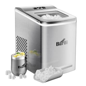 Bardi 2,0 Liter Deluxe IJsblokjesmachine – IJsblokmaker SET, Ophalen of Verzenden, Nieuw, Zelfvriezend