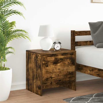 vidaXL Nachtkastjes 2 st 45x34x44,5 cm bewerkt hout gerookt, Huis en Inrichting, Slaapkamer | Nachtkastjes, Minder dan 45 cm, Verzenden