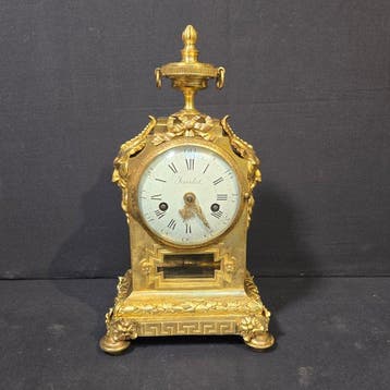 Tafelklok Lodewijk XVI-stijl - Verguld brons - 1750-1800 -, Antiek en Kunst