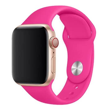 Apple Watch bandje Vyon - siliconen - felroze - felroze /, Verzenden, Nieuw