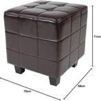 Fauteuil met armleuning - Relaxstoel - Met Hocker - Bruin -, Verzenden, Zo goed als nieuw