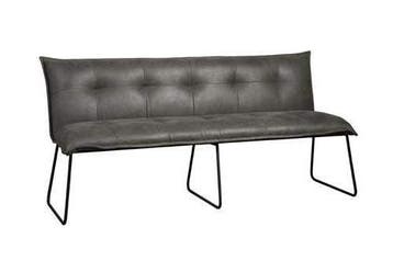 Eetkamerbank Seda 155cm - eetkamerbanken - Grijs, Nieuw, Overige materialen