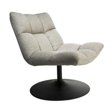 *WOONWINKEL* Dutchbone Bar Draaibare Fauteuil Lichtgrijs, Huis en Inrichting, Fauteuils, Verzenden, Nieuw, Stof
