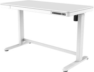 Zit-sta thuiswerkplek kunststof wit | 1-motor - 120x60 cm, Huis en Inrichting, Ophalen of Verzenden, Nieuw