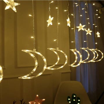 Kerst Gordijn Maan 3.5 x 1.0 Meter - Warm Wit, Ophalen of Verzenden, Nieuw