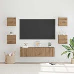 vidaXL Tv-meubelset Wandgemonteerd 6 pcs Artisan Eiken, Minder dan 50 cm, Verzenden, Nieuw, Minder dan 100 cm