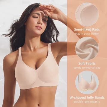 Comfortabele Draadloze BH met Diepe V-hals - Naadloze Push-U, Verzenden