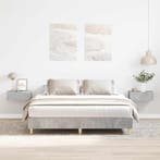 vidaXL Bedframe zonder matras 150x200 cm spaanplaat, Verzenden, Overige maten, 200 cm, Grijs