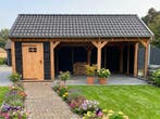 Zadeldak Overkapping met Schuur - 850 x 300cm - Bouwpakket, Nieuw