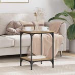 vidaXL Salontafel Artisan Eiken 40 x 40 x 55 cm Bewerkt hout, Minder dan 45 cm, Verzenden, Nieuw, 55 tot 70 cm