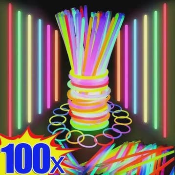 Glowsticks Multicolor 50/100 Stuks - Feestverlichting & Armb, Verzenden, Nieuw