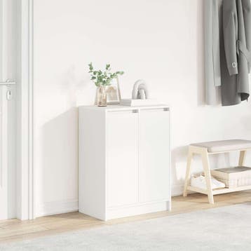vidaXL Schoenenkast 57x34x76 cm bewerkt hout wit, Verzenden, Nieuw