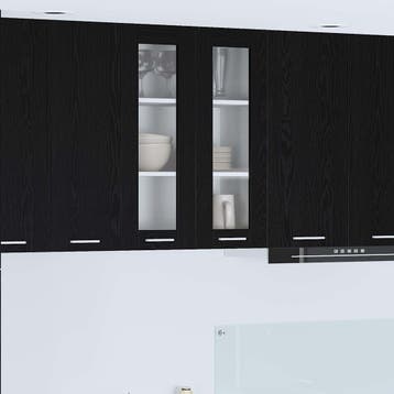 vidaXL Hangkast met opslag Zwart Eiken 60 x 31 x 80 cm, Verzenden, Nieuw, Zwart