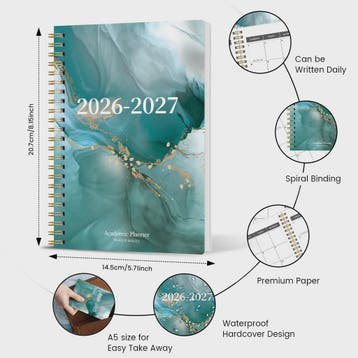 Academische Planner 2026-2027 A5 - Week & Maand - Spiraalbin, Verzenden, Nieuw