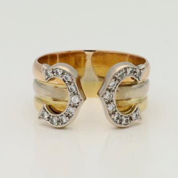 Ring - 18 karaat Geel goud, Roségoud, Witgoud Diamant, Nieuw