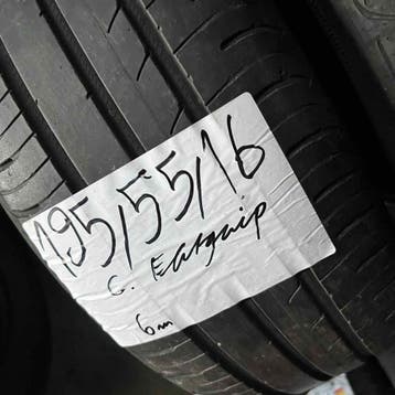 2 x Goodyear Efficientgrip 195-55-16 Zomerbanden 6mm, Gebruikt, 16 inch, Ophalen of Verzenden, Band(en)
