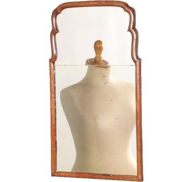 Soesterspiegel simpel en elegant noten ca 1790 No440421 Hoog, Antiek en Kunst, Ophalen of Verzenden