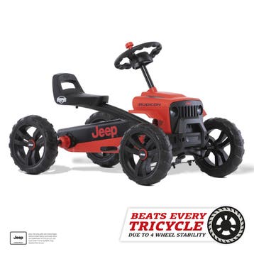 BERG Buzzy Jeep Rubicon skelter 4 wielen rood/zwart 2-5 jaar, Ophalen of Verzenden, Nieuw