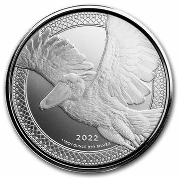 Congo / Kongo Shoebill 1 oz 2022, Verzenden, Overige landen, Losse munt, Zilver