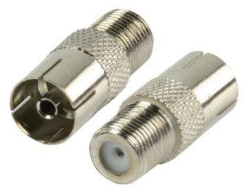 verloop F-connector female naar IEC female, Audio, Tv en Foto, Schotelantennes, Ophalen of Verzenden, Nieuw, (Schotel)antenne-accessoires