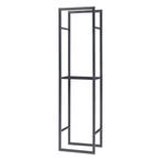 [en.casa] Brandhout rek Ulvila houtopslag 170x45x30 cm zwart, Tuin en Terras, Haardhout, Verzenden