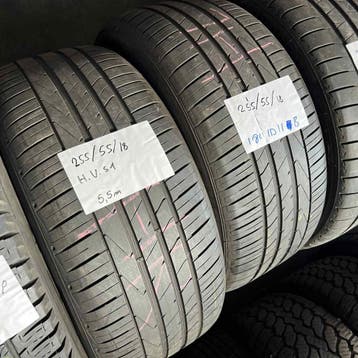 2 x Hankook Ventus S1 Evo 255-55-18 Zomerbanden 5,5mm, 18 inch, Gebruikt, 255 mm, Ophalen of Verzenden