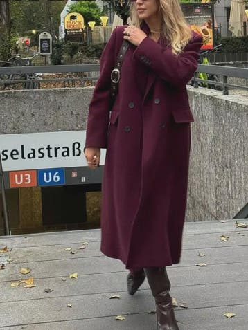 Dames Jas Burgundy - Dubbelzijdig Sluitend, Lange Mouwen, Kl, Verzenden, Nieuw