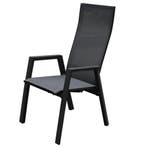 Nancy dining tuinstoel verstelbaar antraciet textileen  set, Ophalen of Verzenden, Nieuw, Aluminium
