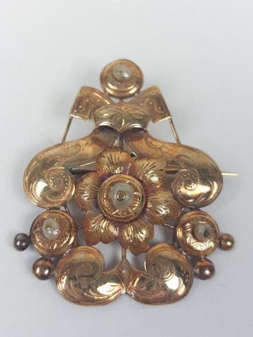 Broche - 9 kt. Geel goud