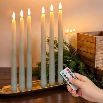 LED Taper Kaarsen Vlamloos met Afstandsbediening en Timer, Huis en Inrichting, Woonaccessoires | Kandelaars en Kaarsen, Verzenden