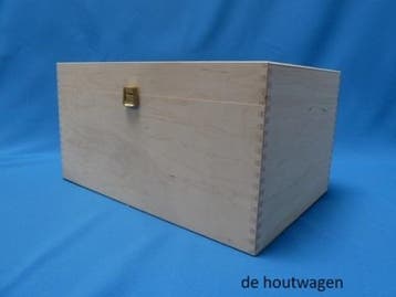 houten kist met deksel -  kist de luxe - opberg kist nieuw, Minder dan 50 cm, Nieuw, Minder dan 50 cm, Ophalen of Verzenden