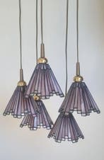 Honsel - Lamp - Model NR 69685 - Lood Glas Messing - Art