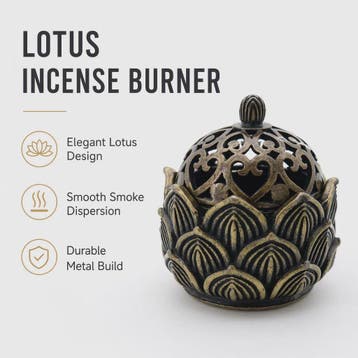 Lotus Wierookhouder - Mini Zen Decoratie voor Meditatie & On, Cd's en Dvd's, Verzenden, Nieuw in verpakking