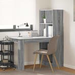 vidaXL Bureau met plank Grijs Sonoma 122 x 67 x 145 cm, Verzenden, Nieuw