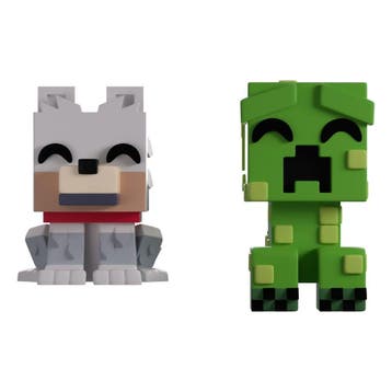 Minecraft Vinyl Figures Wolf and Creeper Monitor Buddiez, Ophalen of Verzenden, Nieuw