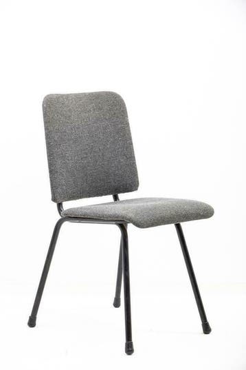 Schoolstoel zwart vintage// 4-poot Design, Vergader- of Presentatieruimte, Ophalen, Gebruikt, Stoel