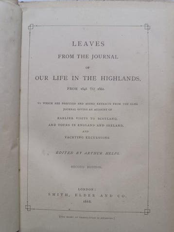 Arthur Helps - Leaves from the Journal of Our Life in the